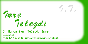 imre telegdi business card